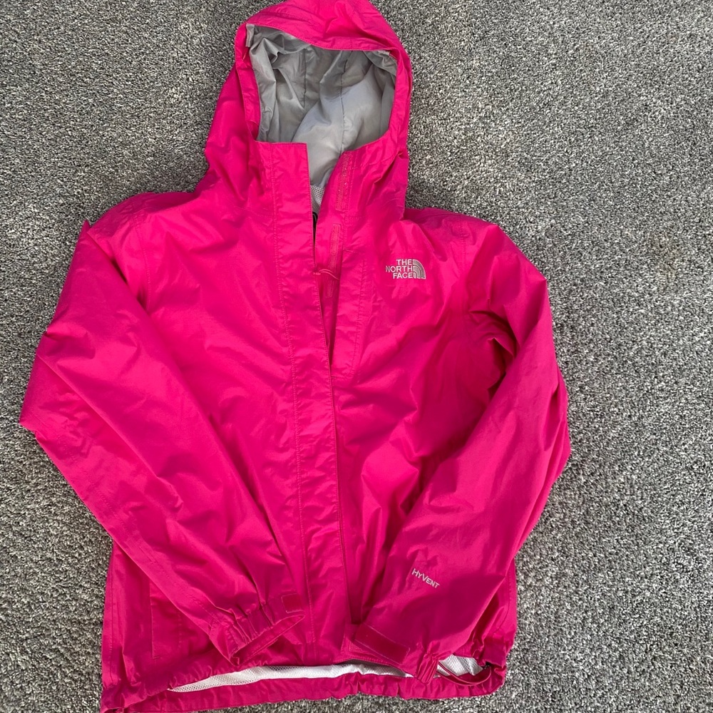 Small northface rain coat- pink